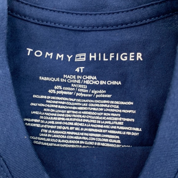 Tommy Hilfiger Toddler Girls Logo Flag T-Shirt Size 4T - Picture 2 of 6